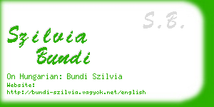 szilvia bundi business card